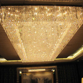 Large Rectangular banquet hall crystal chandelier