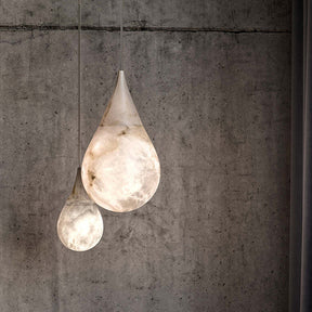 Hailey Alabaster Raindrop Pendant Lighting, Dining Table Pendant