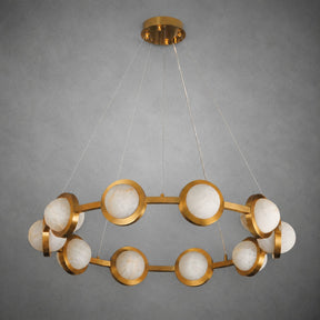 Catena Modern Alabaster Ring Chandelier