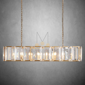 Charles Multicurve Modern Crystal Rectangular Chandelier, Luxury Elegance Lamp