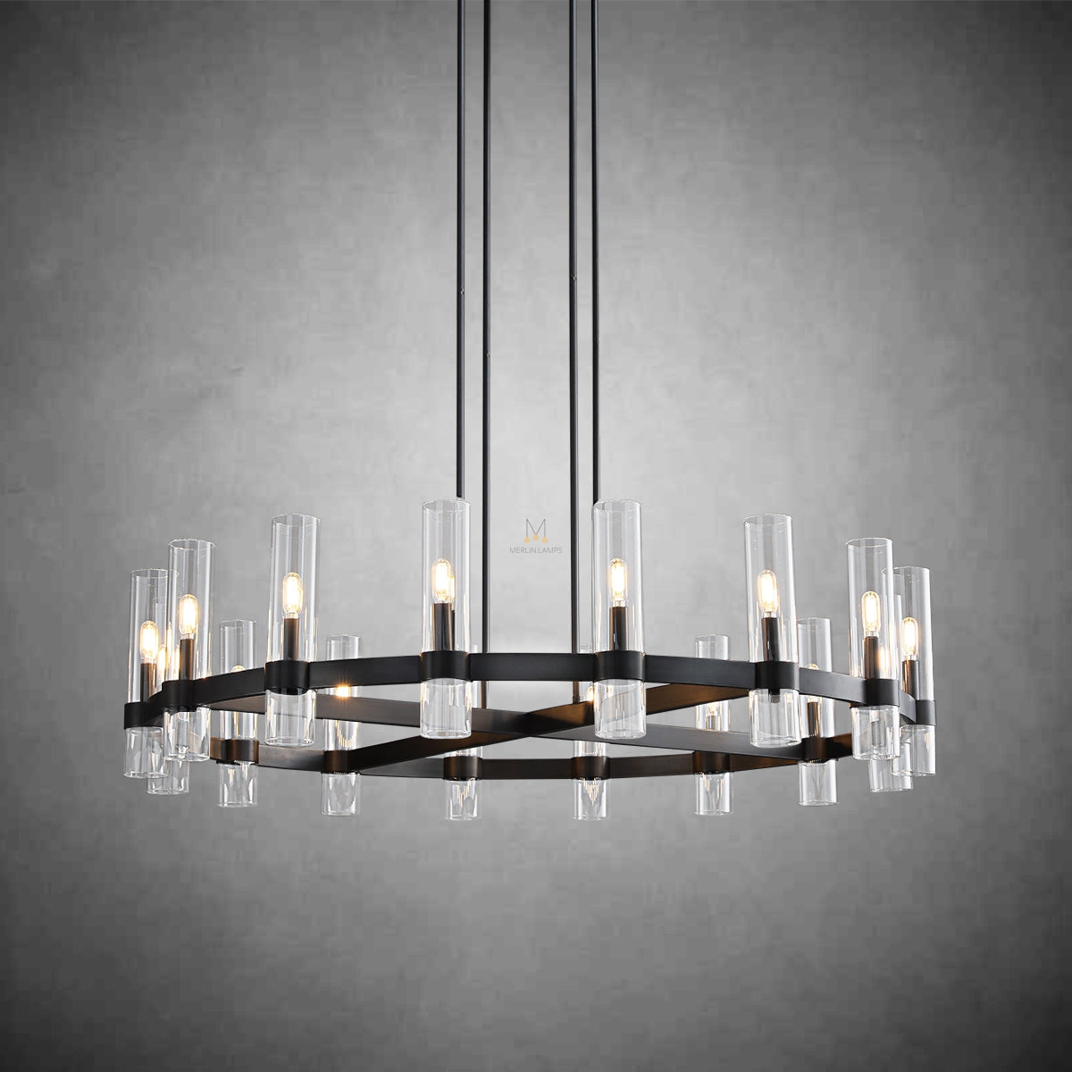 Nova Series Luxury Glass Round Chandelier, Modern Lamp Fixtures