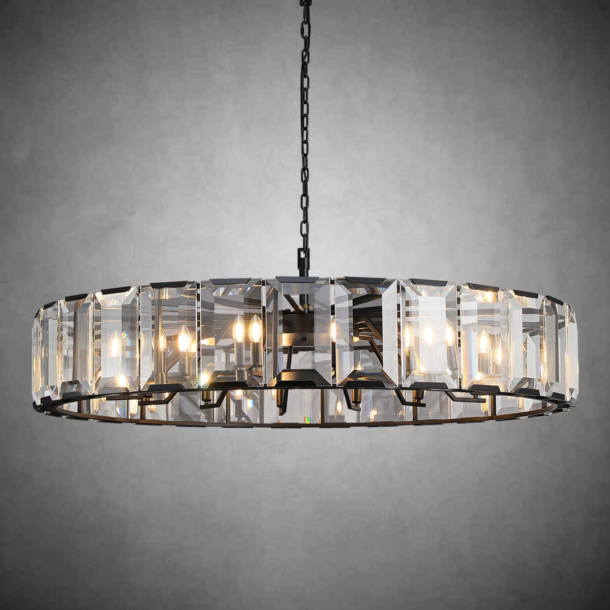 Charles Multicurve Modern Crystal Round Chandelier, Dinning Table Lamp