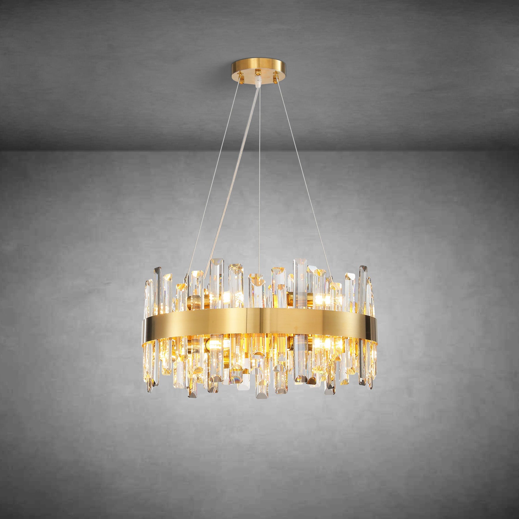 Modern Round Crystal Chandelier
