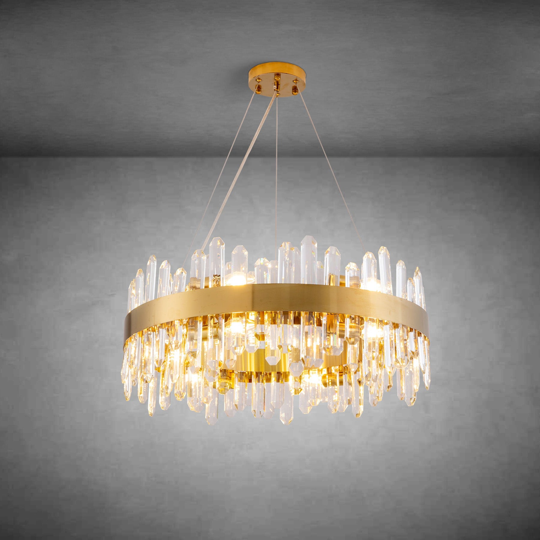 Modern Round Crystal Chandelier