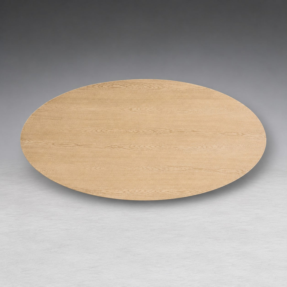 Hand-Sculpted Modern Oval Oak Dining Table