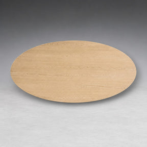 Hand-Sculpted Modern Oval Oak Dining Table