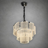 Prismata Crystal Modern Sculptural Ring Chandelier