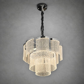 Prismata Crystal Modern Sculptural Ring Chandelier