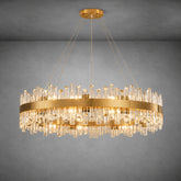 Round Golden Crystal Island Chandelier-1000