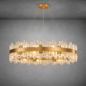 Round Golden Crystal Island Chandelier-1000