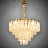 Quadro Glass Rod Chandelier