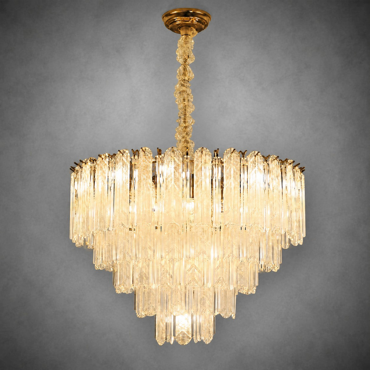 Quadro Glass Rod Chandelier