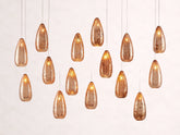 Edda Cascade Teardrop Mercury Glass Linear Chandelier 48'' 54''L