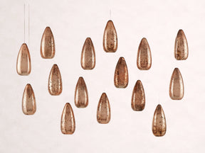 Edda Cascade Teardrop Mercury Glass Linear Chandelier 48'' 54''L