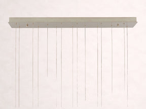 Edda Cascade Teardrop Mercury Glass Linear Chandelier 48'' 54''L