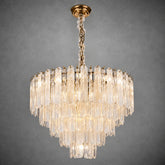 Quadro Glass Rod Halo Chandelier