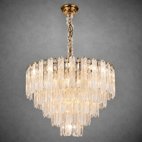 Quadro Glass Rod Halo Chandelier