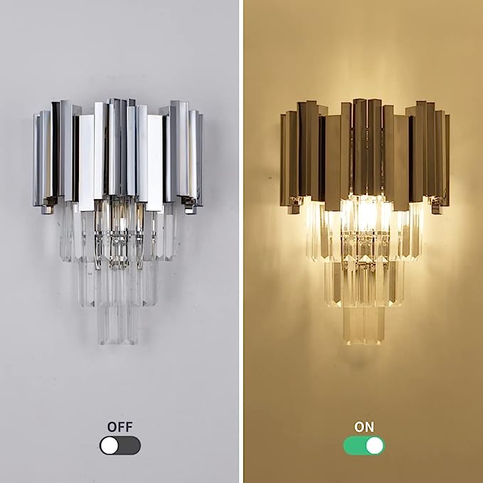 Gold/Silver Round Modern Tiered Metal Crystal Chandelier
