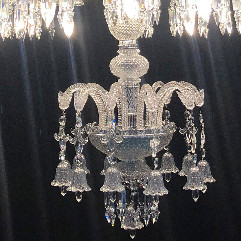 36 Lights Replica Baccarat Solstice Chandelier Clear Big Baccarat Lighting