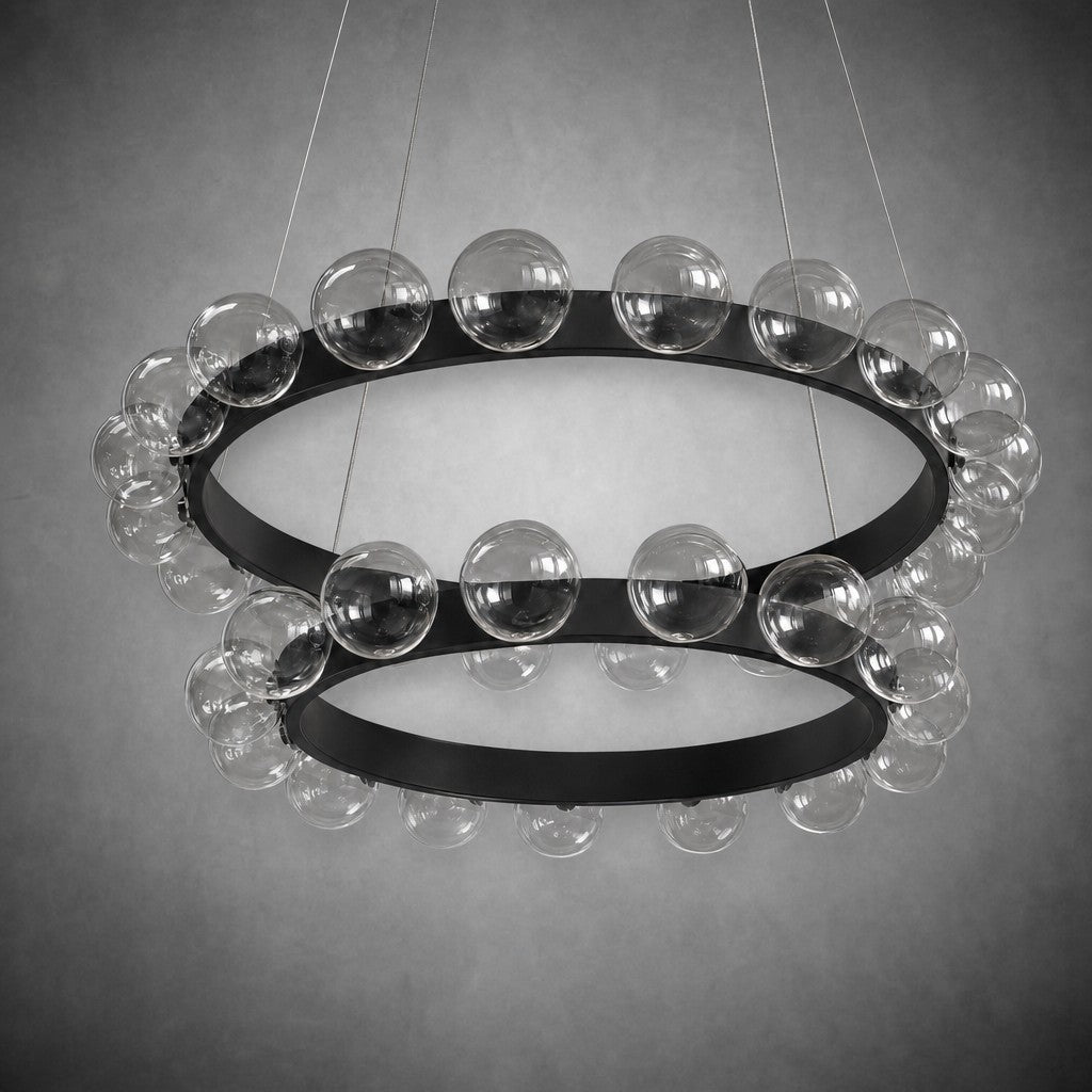 Ellison Bubbles Nested Glass Chandelier 31"