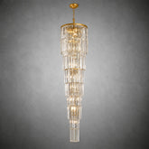 D500 Striped Crystal Stair Light - Gold