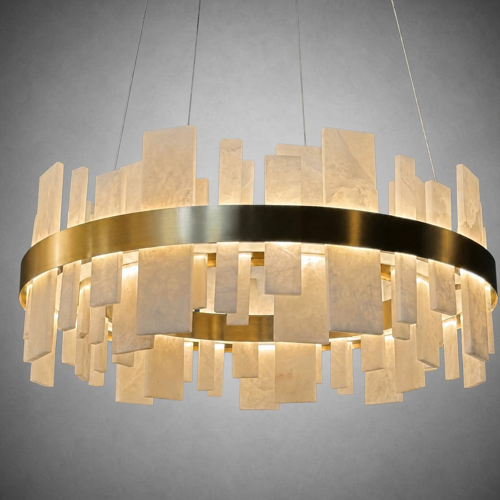 Round Block Chandelier