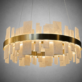 Round Block Chandelier