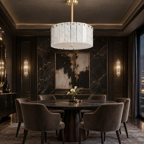 Modern Luxury stone Drum Chandelier