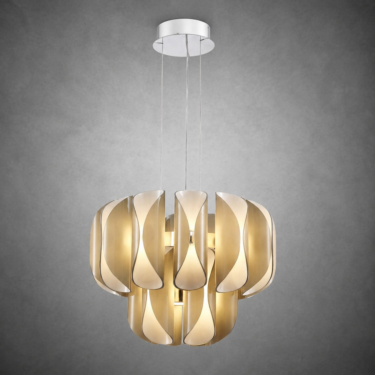 Helena Modern Chrome Chandelier 24"