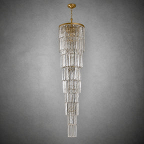 D500 Striped Crystal Stair Light - Gold