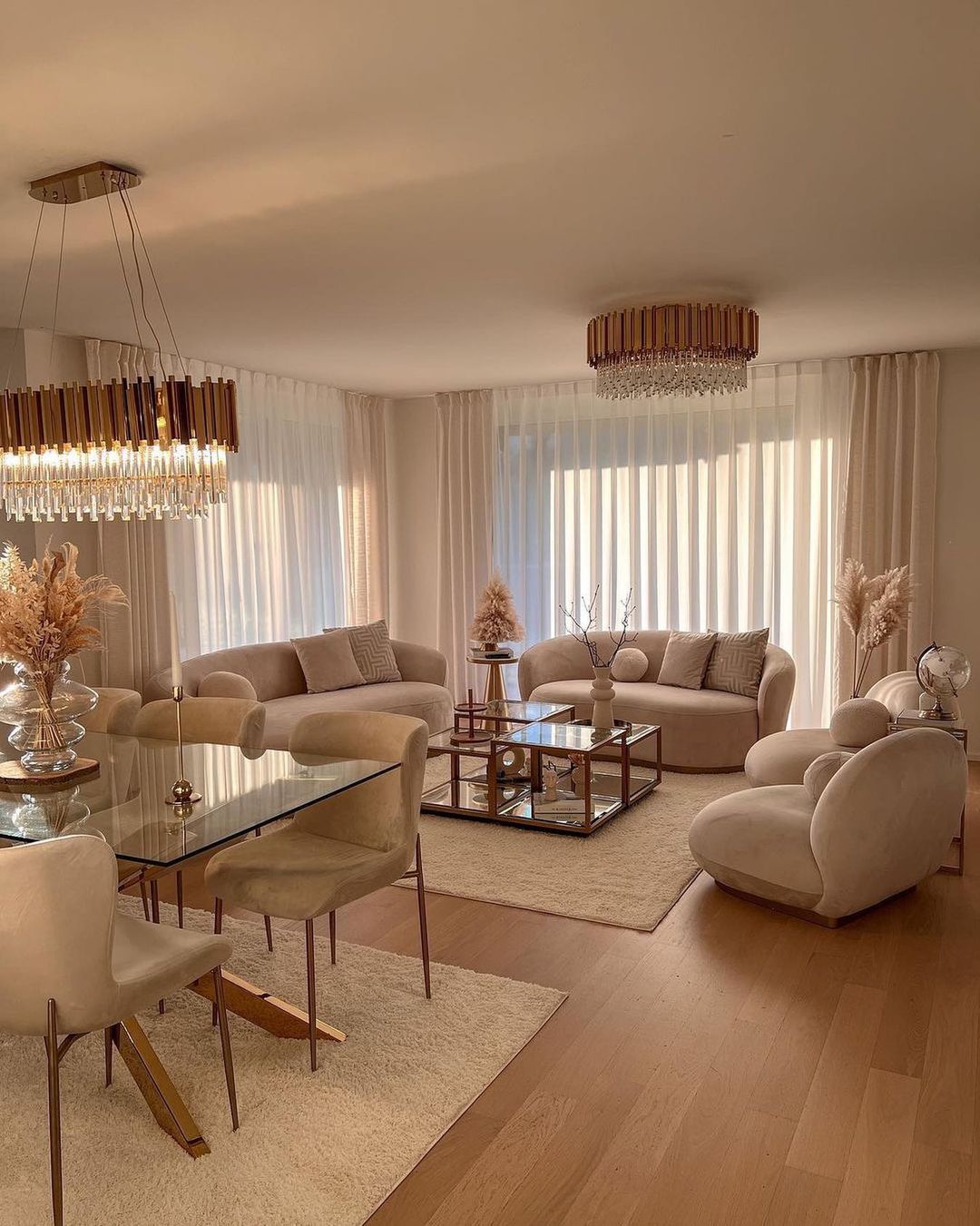 Gold/Silver Round Modern Tiered Metal Crystal Chandelier