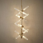 Siro Crystal Glass Helix Chandelier