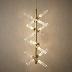 Siro Crystal Glass Helix Chandelier