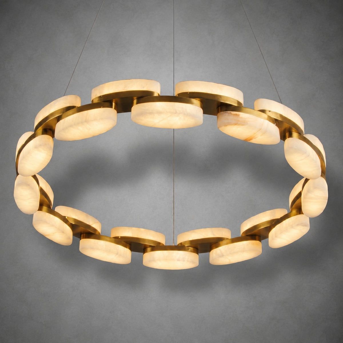 Amara Alabaster Round Ring Chandelier