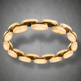 Amara Alabaster Round Ring Chandelier