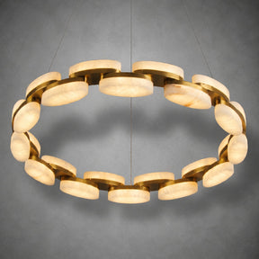 Amara Alabaster Round Ring Chandelier
