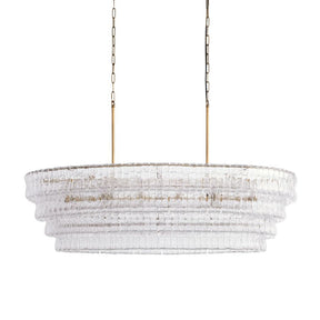 Ghiaccio Glass Oval Chandelier