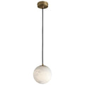 Merlin Modern Luxury Alabaster Ball Pendant Light, Island Mini Pendant Light