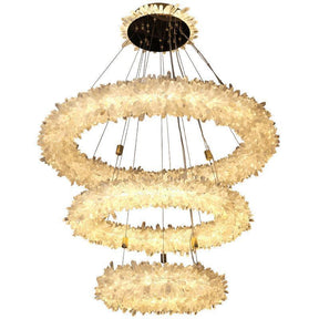 Derek Modern Rock Quartz Crystal Cluster Halo Chandelier - Merlin Lamps