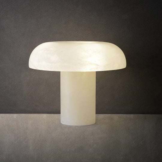 Merlin Modern Luxury Alabaster Mushroom Table Lamp, Bedside Table Lamp