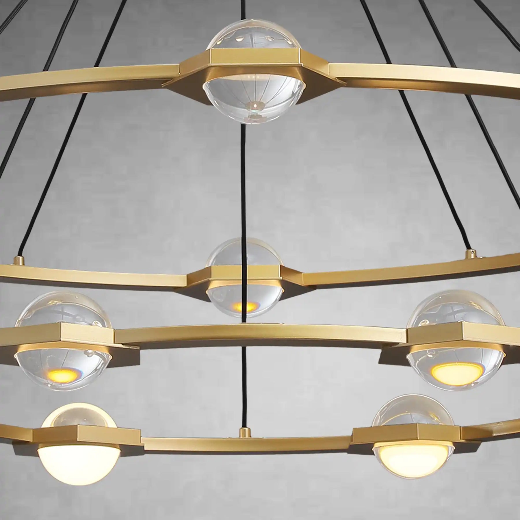 Planets 2-Tier Round Chandelier 48" LED Light