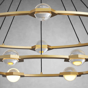 Planets 2-Tier Round Chandelier 48" LED Light