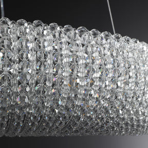 Nicolle Modern Luxury Amber Crystal Clear Round Chandeliers for Bedroom