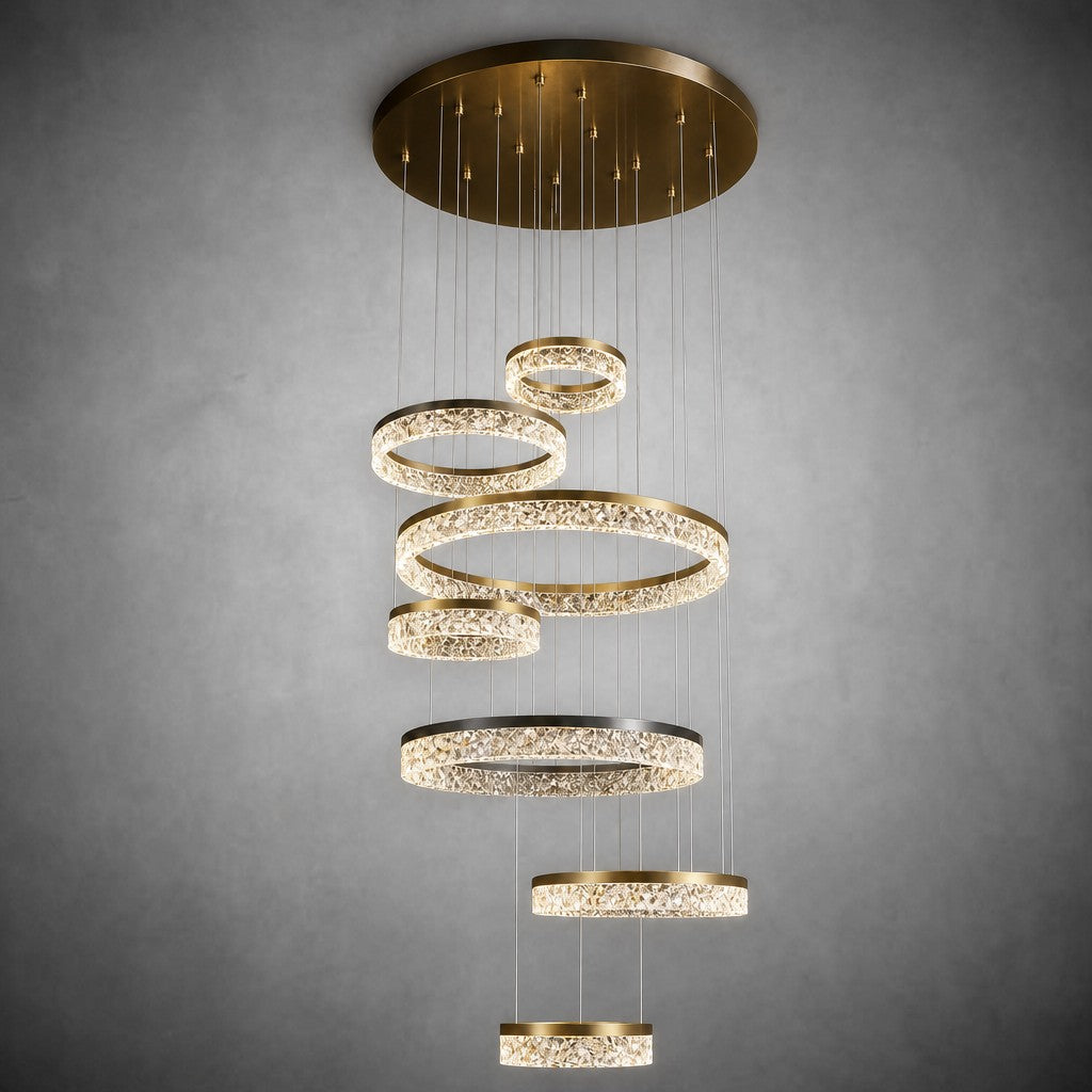 Guilin Landscape Modern Sculptural Ring Chandelier