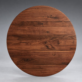Round Wood Bistro Table, Cast Iron Base