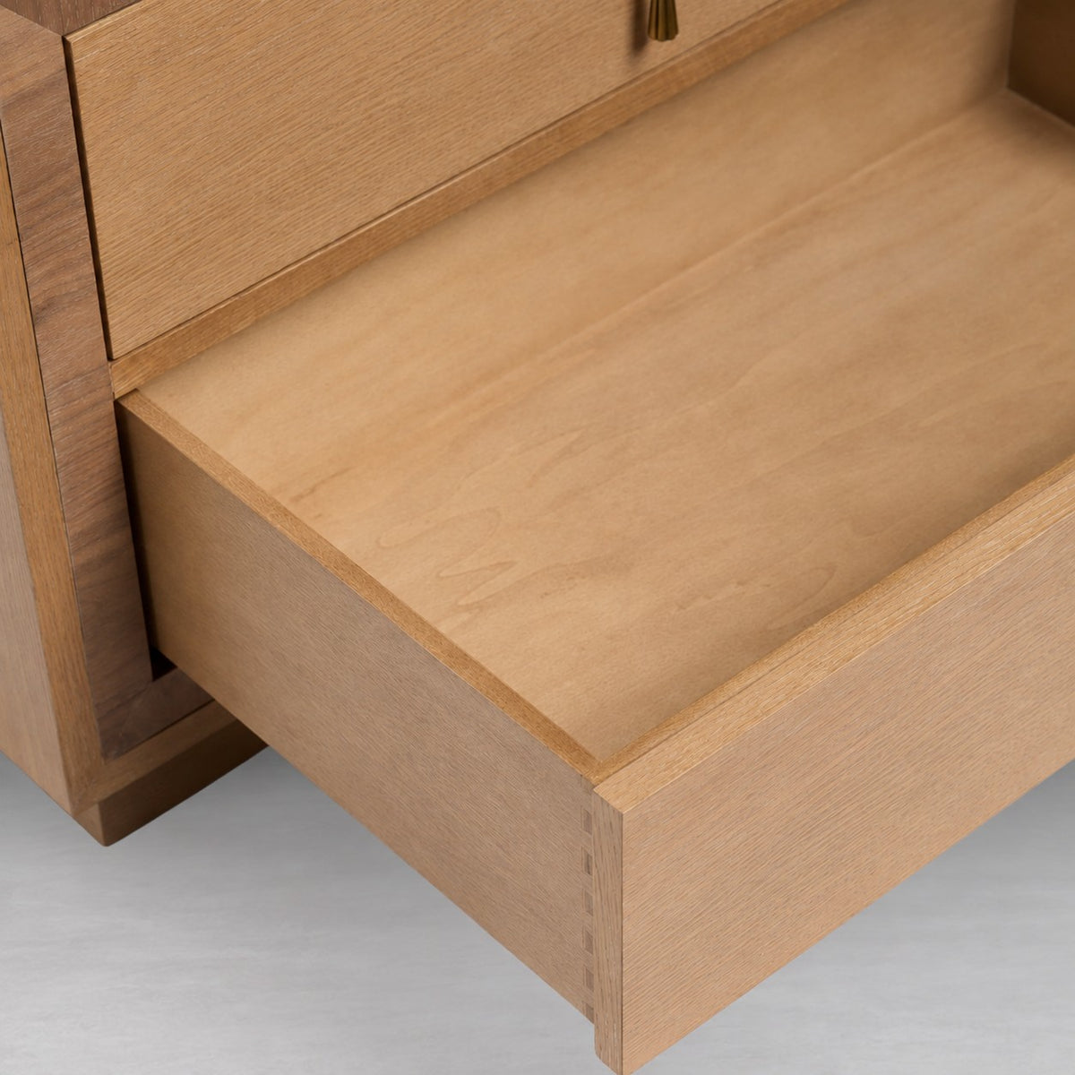 Two-Drawer Oak Bedside Table