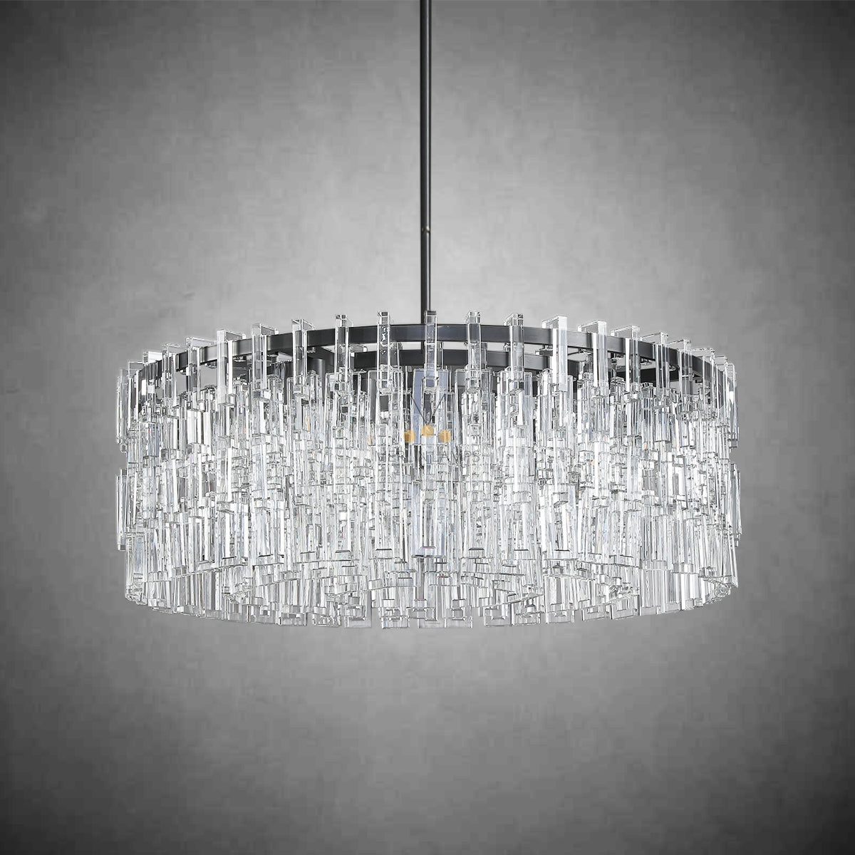 Melody K9 Crystal Round Chandelir for Living Room Bedroom, Kitchen Island