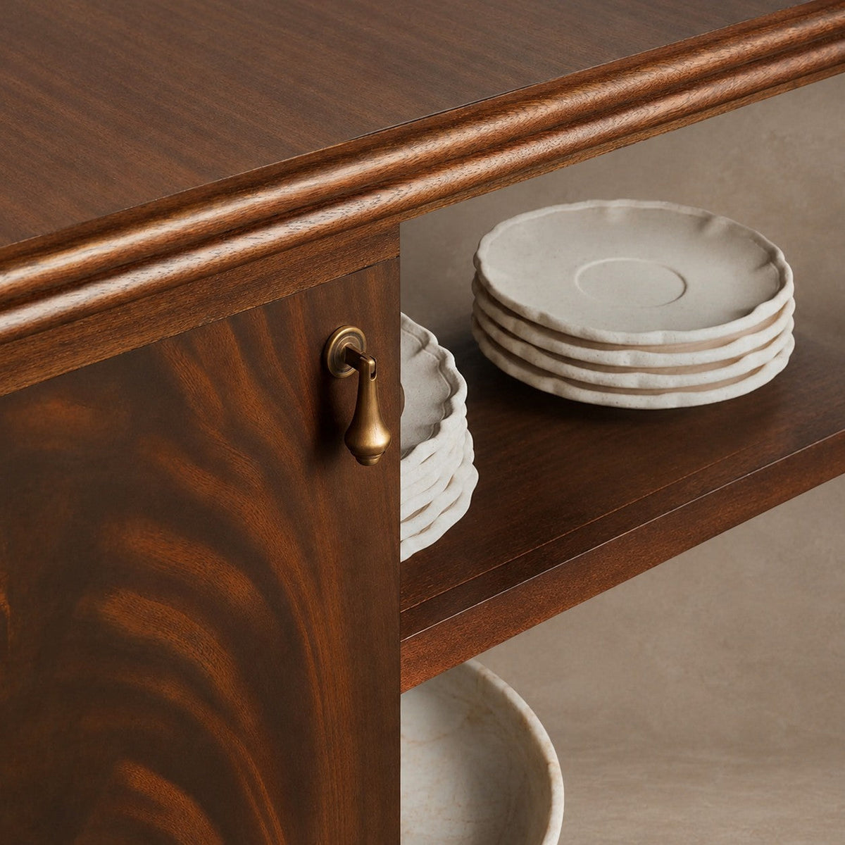 Vintage Mahogany Wood Storage Sideboard