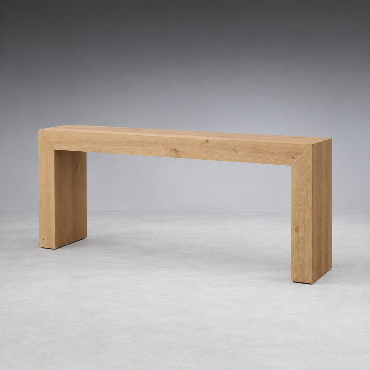 Waterfall Edge Solid Oak Hallway Table