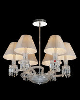 6 Lights Bacara Crystal Lighting with Lampshades